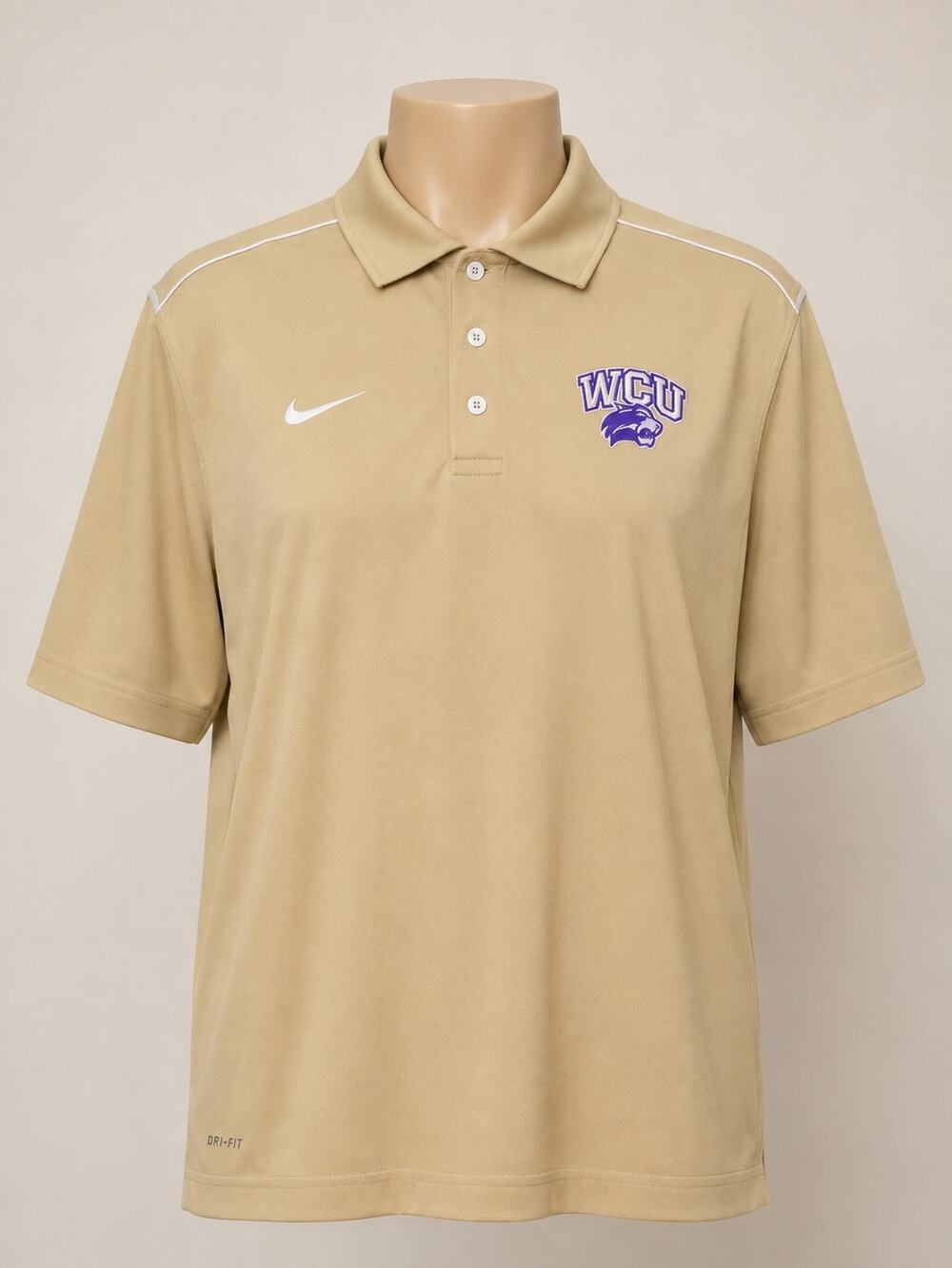 Nike Dri Fit Wake Forest Demon Deacons Golf Polo Gold Shirt Mens Size XL